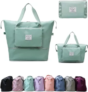 Large Capacity Foldable Travel Bag Expandable Collapsible Dry and Wet Separation Large Capacity Travel bag