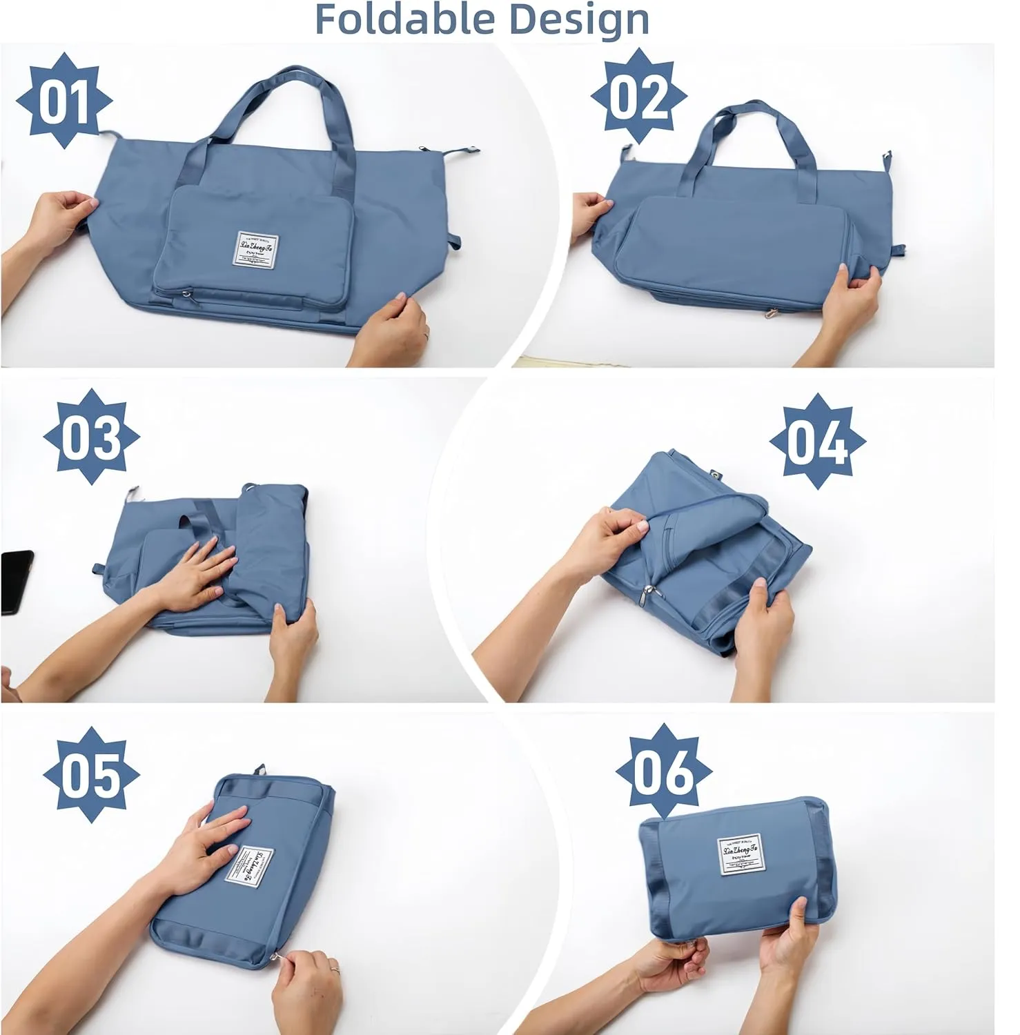 Large Capacity Foldable Travel Bag Expandable Collapsible Dry and Wet Separation Large Capacity Travel bag