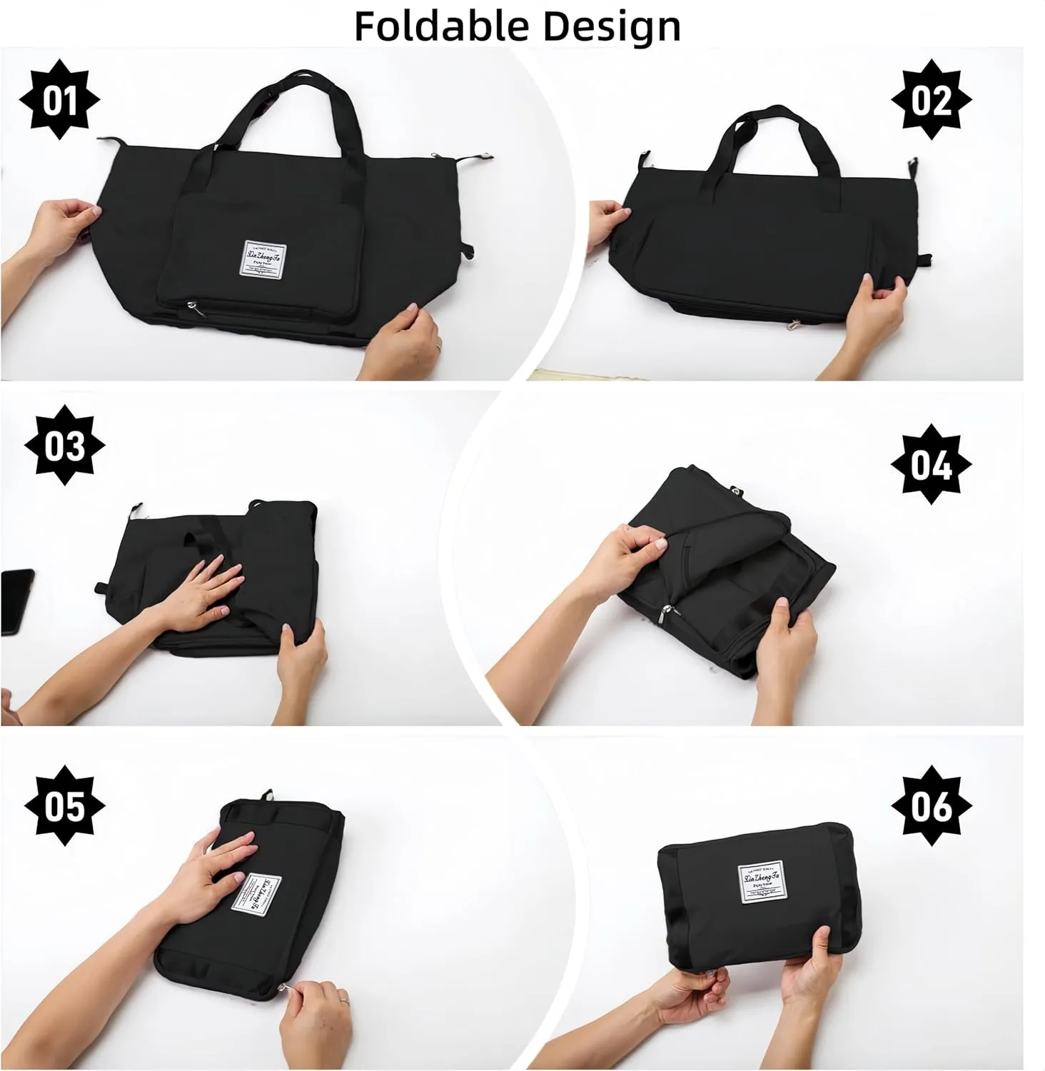 Large Capacity Foldable Travel Bag Expandable Collapsible Dry and Wet Separation Large Capacity Travel bag