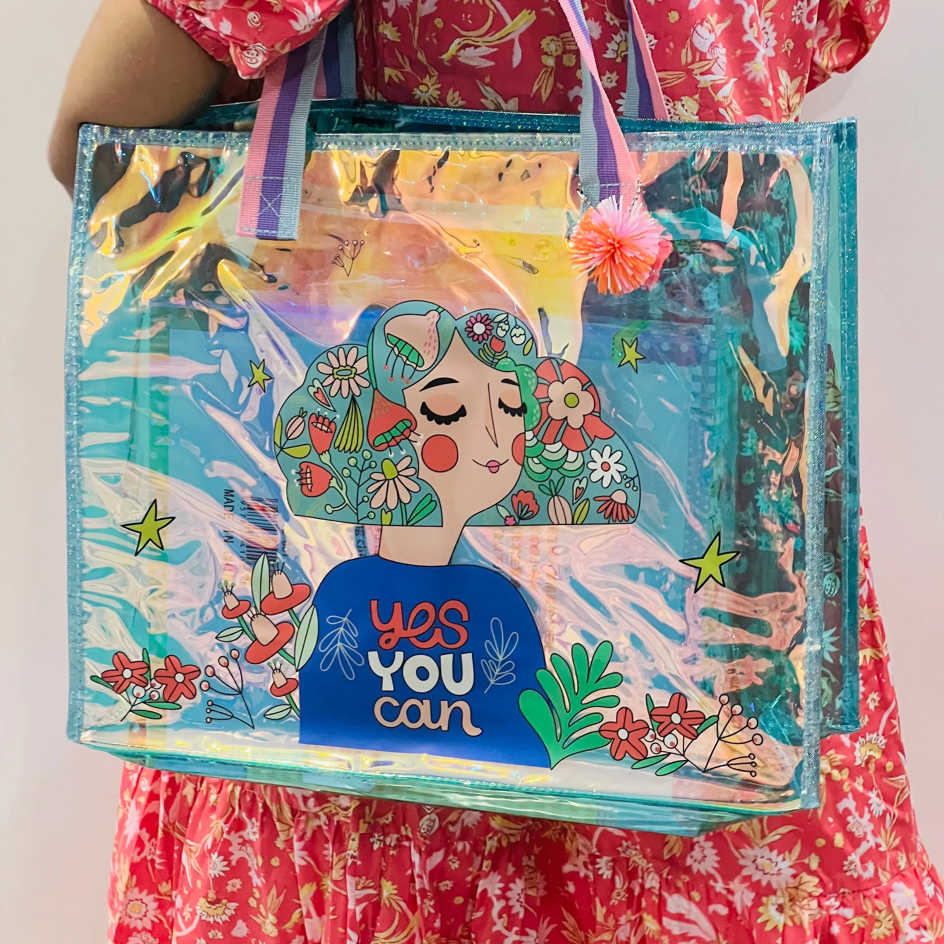 Large Capacity | Multipurpose Holographic Luxury Tote