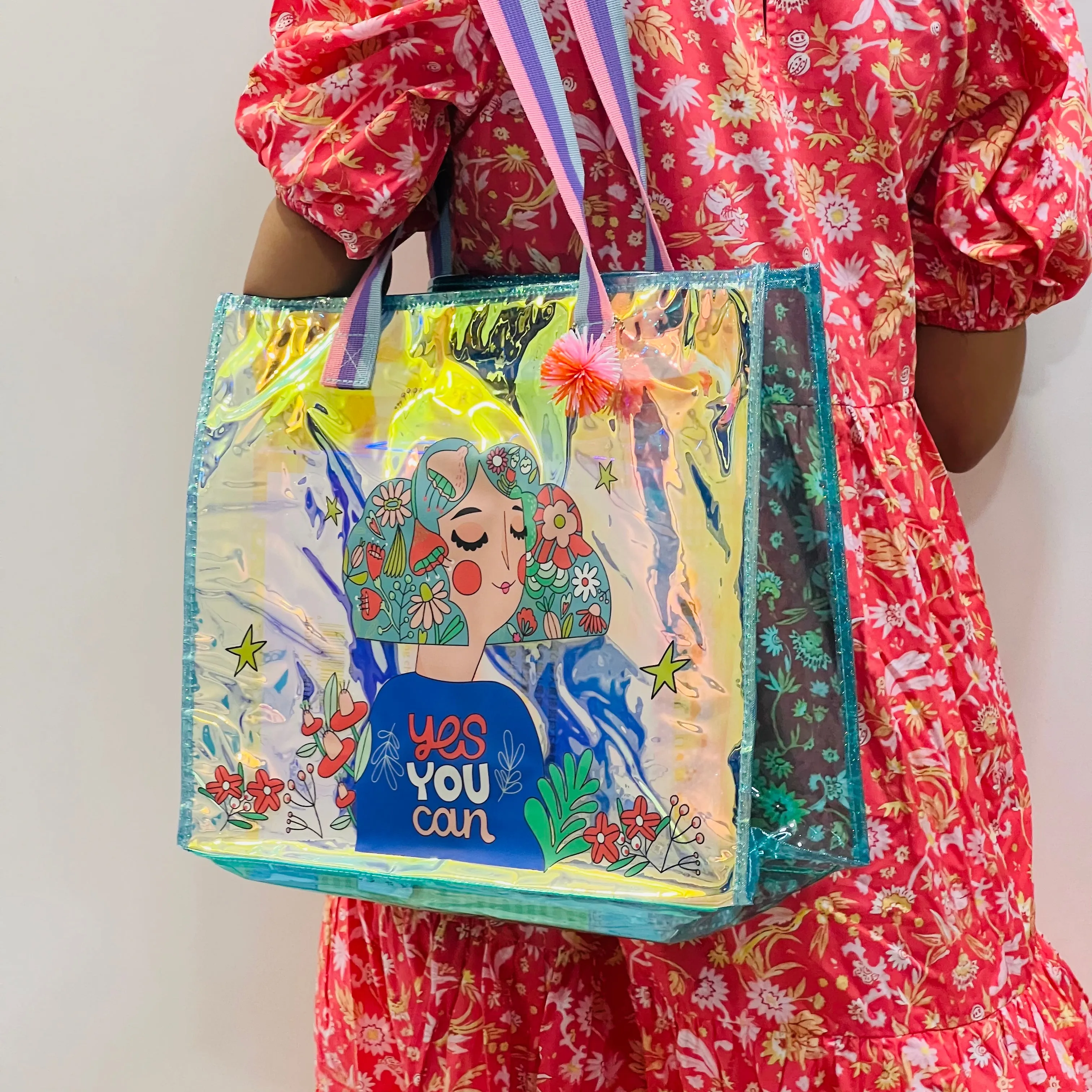 Large Capacity | Multipurpose Holographic Luxury Tote