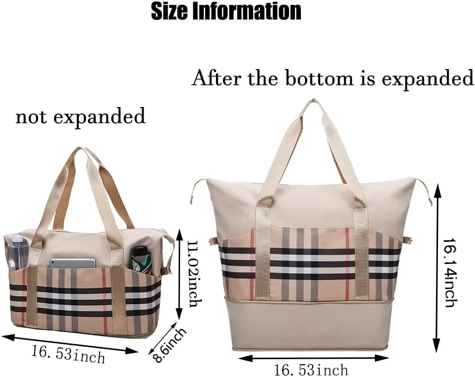 Large Capacity Travel Luggage Bag, Women's Tote to Carry Airplane Fits Under Seat, Men's Short Business Carry-on Sports Gym Dry and Wet Separation Bag(Business Gray), XL0830