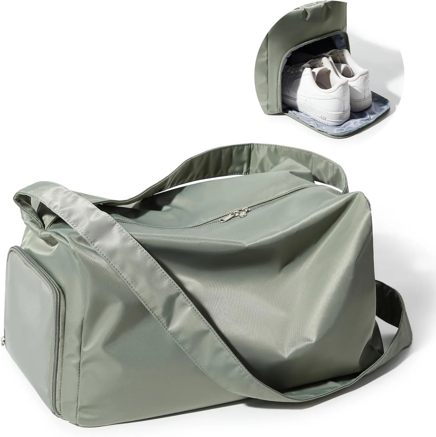 Large Gym Bag with Shoe Compartment, Workout Sport Duffle Bag for Women Travel, Waterproof Shoulder Overnight Bags Lightweight Carry on Tote Bags for Swim, Yoga, Dance