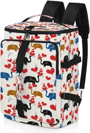 Large Sports Gym Bag With Shoe & Laptop Compartment 47L Waterproof Travel Duffel Bags for Men Women Animal Elephant Love Luggage Backpack Duffle Bag