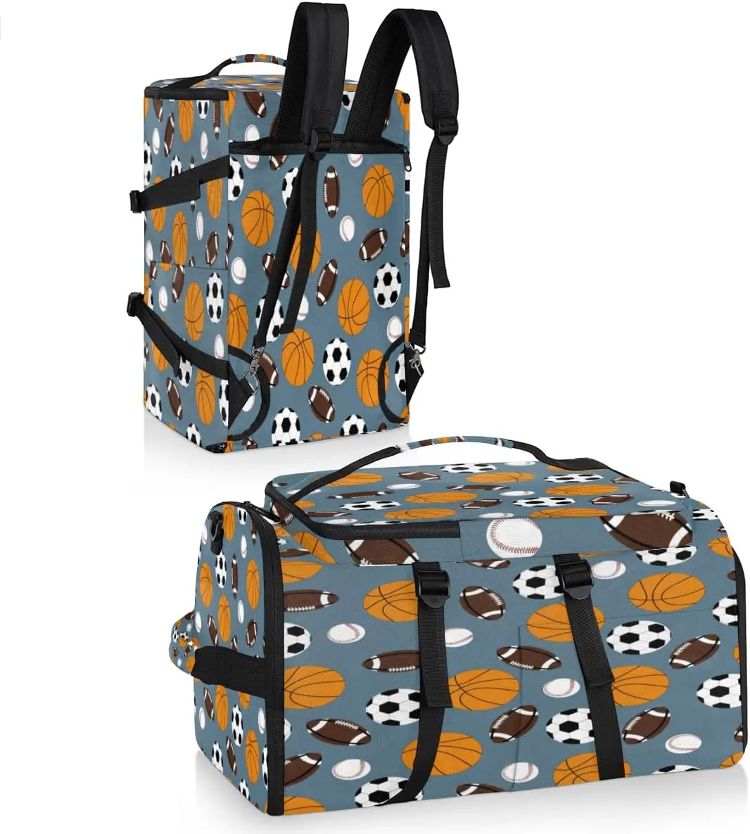 Large Sports Gym Bag With Shoe & Laptop Compartment 47L Waterproof Travel Duffel Bags for Men Women Ball Luggage Backpack Duffle Bag