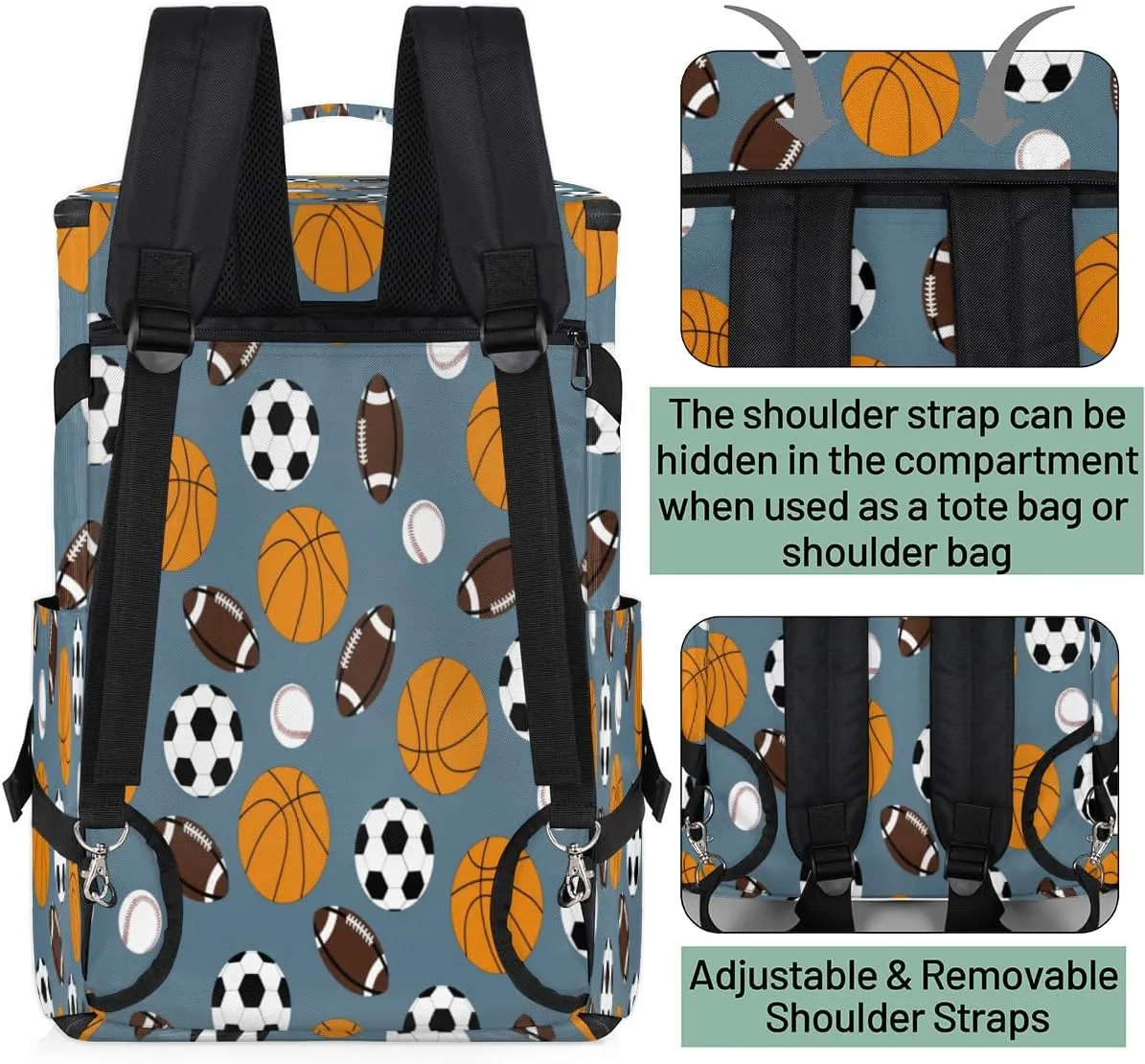 Large Sports Gym Bag With Shoe & Laptop Compartment 47L Waterproof Travel Duffel Bags for Men Women Ball Luggage Backpack Duffle Bag