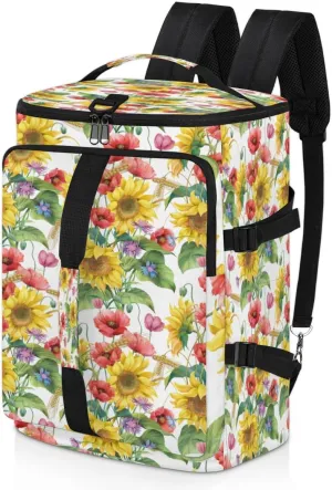 Large Sports Gym Bag With Shoe & Laptop Compartment 47L Waterproof Travel Duffel Bags for Men Women Poppy Flower Luggage Backpack Duffle Bag