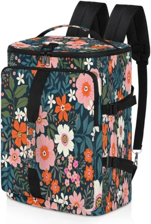 Large Sports Gym Bag With Shoe & Laptop Compartment 47L Waterproof Travel Duffel Bags for Men Women Sweet Flower Luggage Backpack Duffle Bag