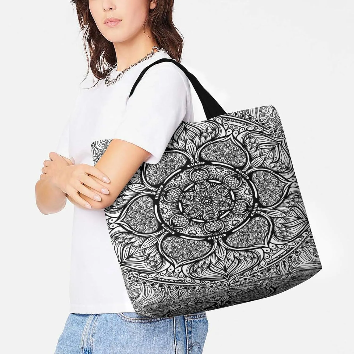 Large Tote Top Handle Bag, Shopping Handbag Big Polyester Shoulder Hand Bags