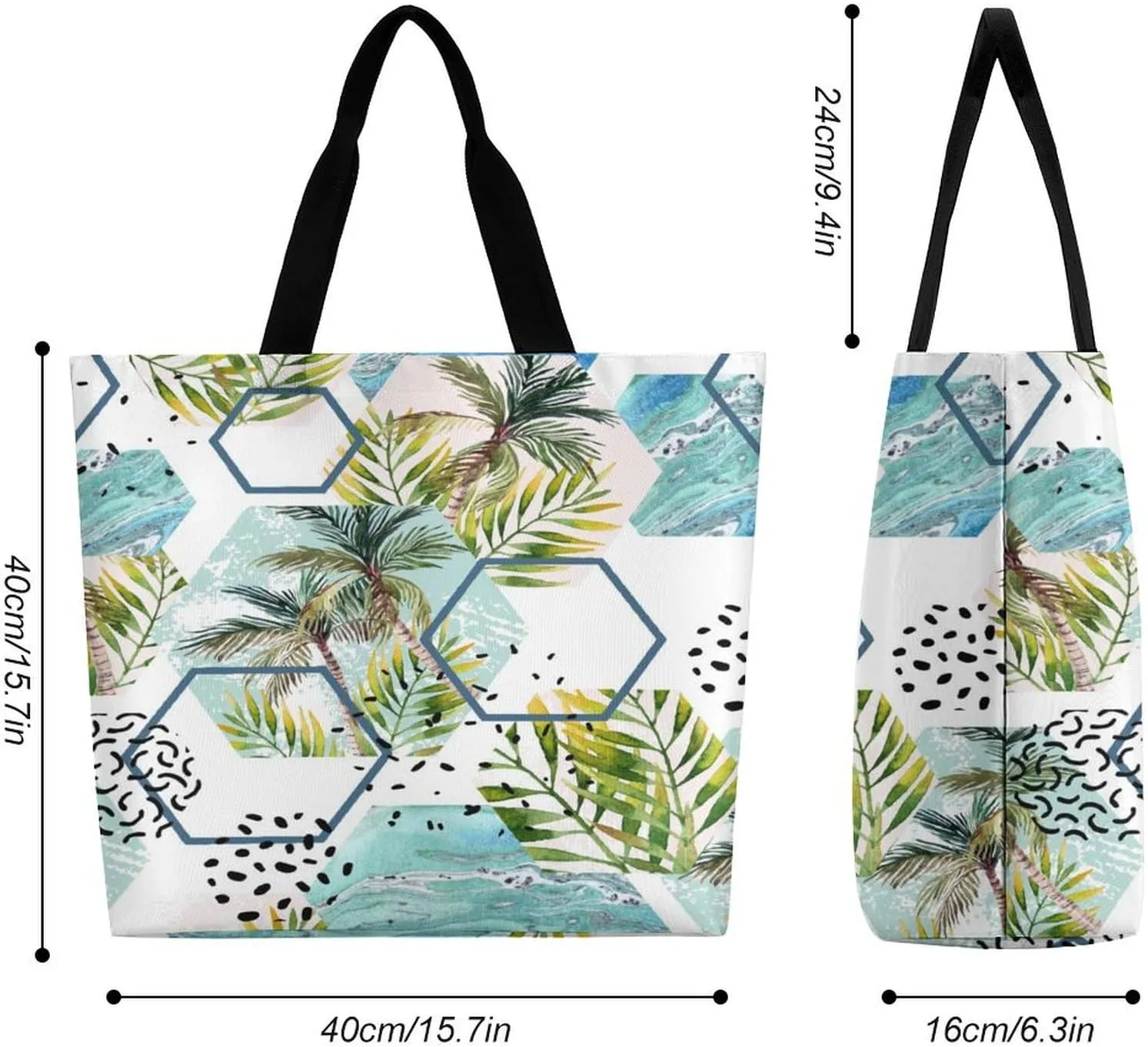 Large Tote Top Handle Bag, Shopping Handbag Big Polyester Shoulder Hand Bags