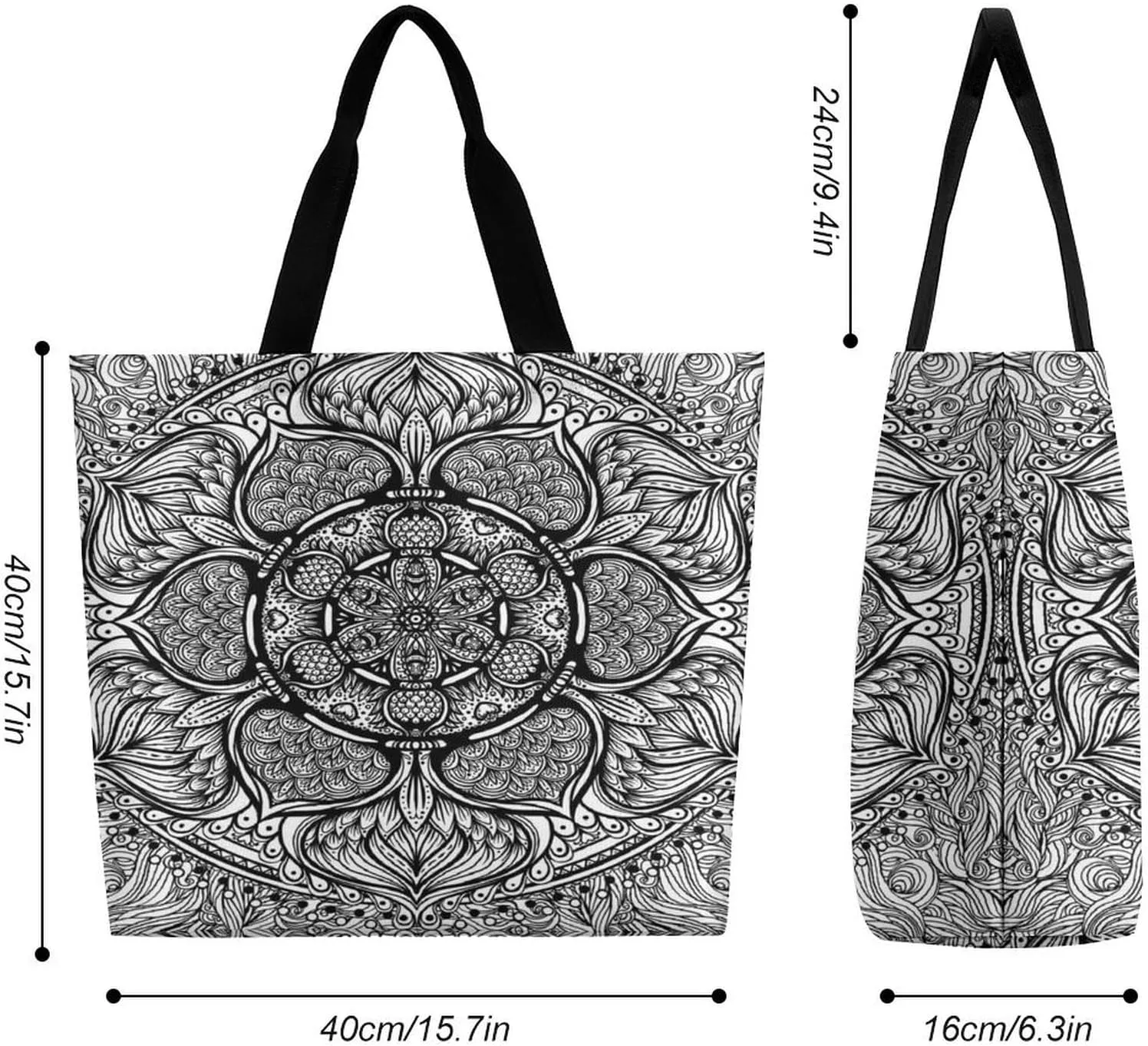 Large Tote Top Handle Bag, Shopping Handbag Big Polyester Shoulder Hand Bags