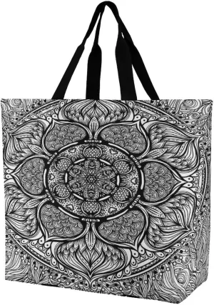 Large Tote Top Handle Bag, Shopping Handbag Big Polyester Shoulder Hand Bags
