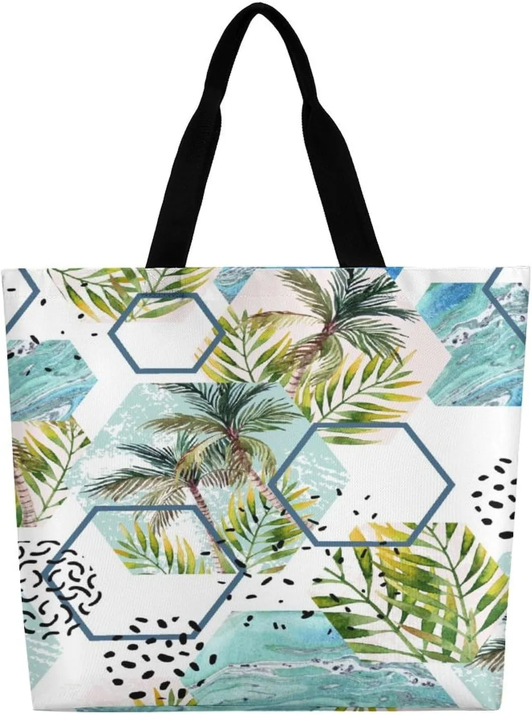 Large Tote Top Handle Bag, Shopping Handbag Big Polyester Shoulder Hand Bags