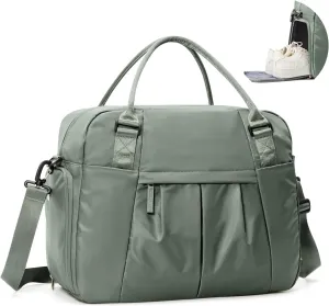 Large Weekender Bag for Women, Travel Duffle Bag with Shoe Compartment, Carry on Gym Bags Waterproof Overnight Bags Bolso de Viaje
