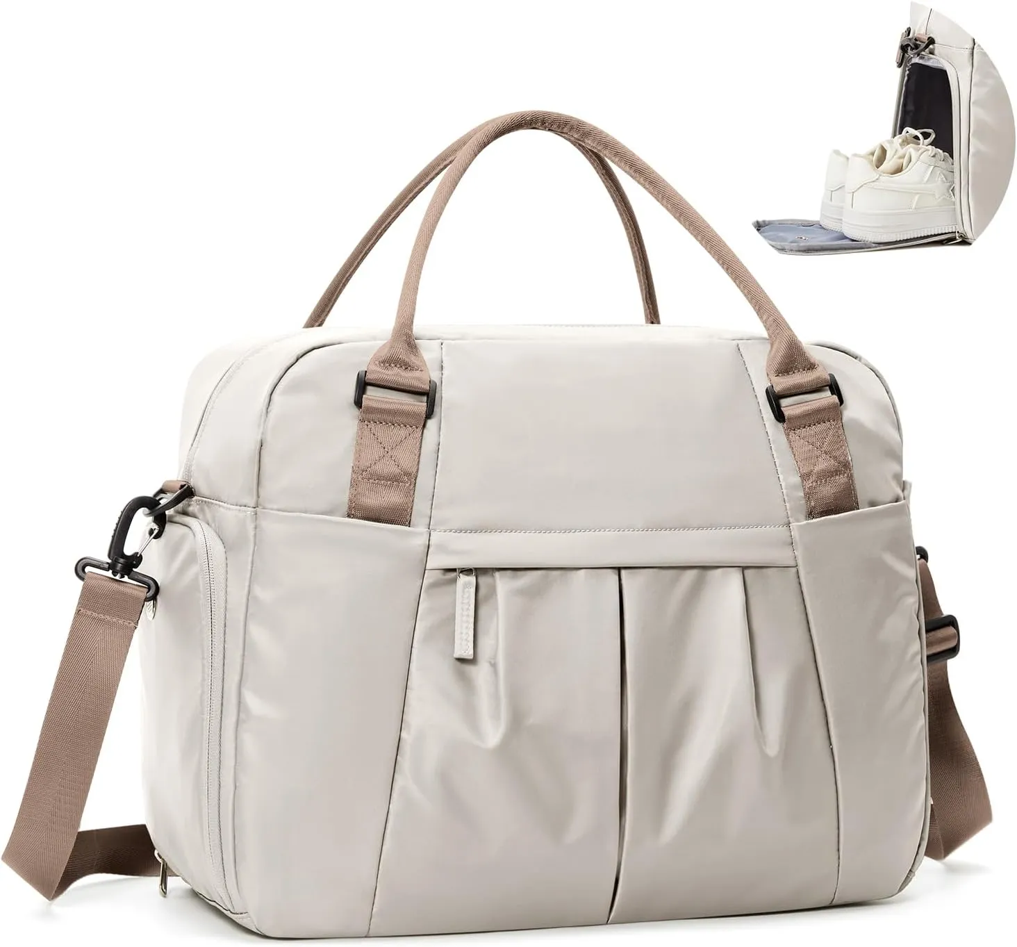 Large Weekender Bag for Women, Travel Duffle Bag with Shoe Compartment, Carry on Gym Bags Waterproof Overnight Bags Bolso de Viaje