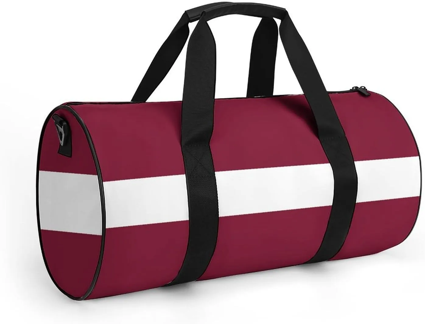Latvia Flag Waterproof Sports Duffel Bag with Dry Wet Separation for Gym Beach Travel