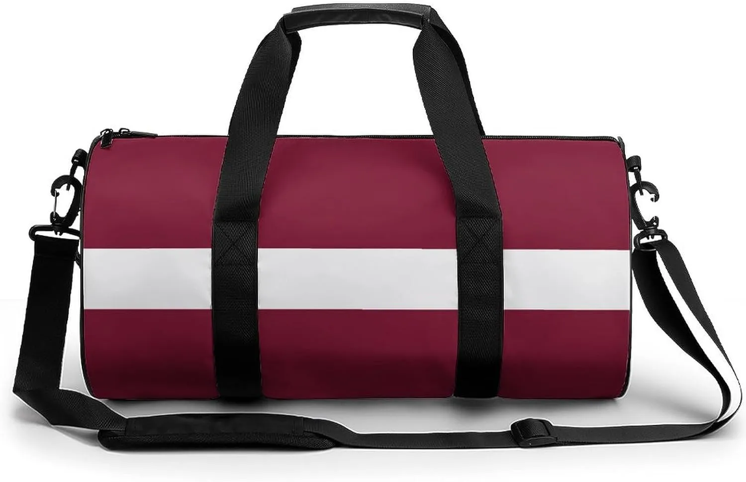 Latvia Flag Waterproof Sports Duffel Bag with Dry Wet Separation for Gym Beach Travel