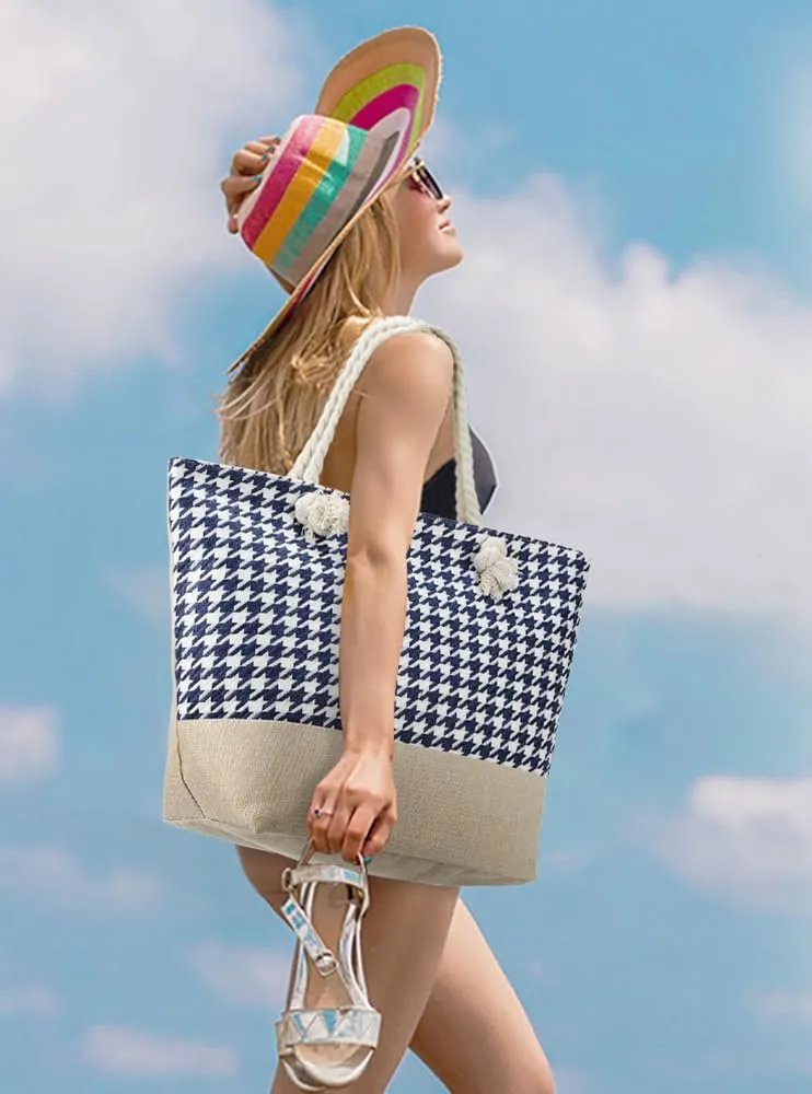 LAVTUG Beach Bags for Women Large Canvas Beach Tote Bag Waterproof Sandproof Beach Bags Swim Pool Bag Travel Essentials