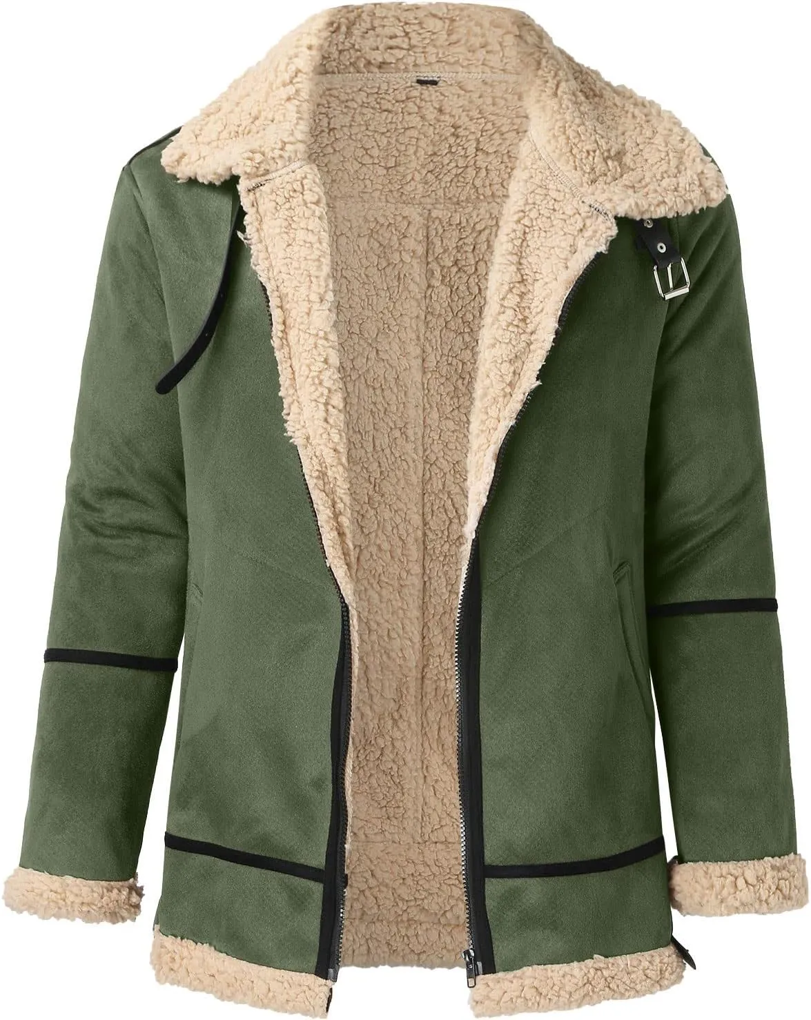 LCMTWX Men's Thick Thermal Winter Jacket Stand Collar Knitted Splice Sweater Coat Casual Cardigan Stylish Outwear Mens