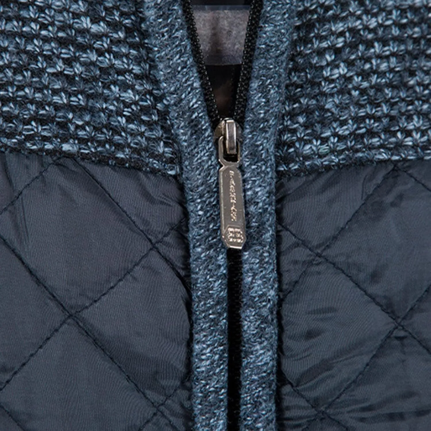 LCMTWX Men's Winter Jacket Windproof Stand Collar Knitted Splice Sweater Coat Casual Cardigan Stylish Outwear Coats for