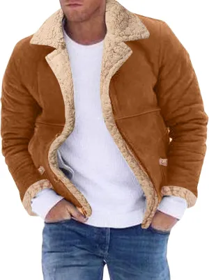 LCMTWX Men's Winter Thickened Warm Coats Stand Collar Knitted Splice Sweater Coat Casual Cardigan Stylish Outwear Mens