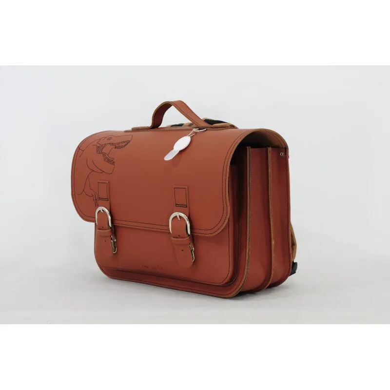 Leather Dino Backpack - Chestnut by Own stuff
