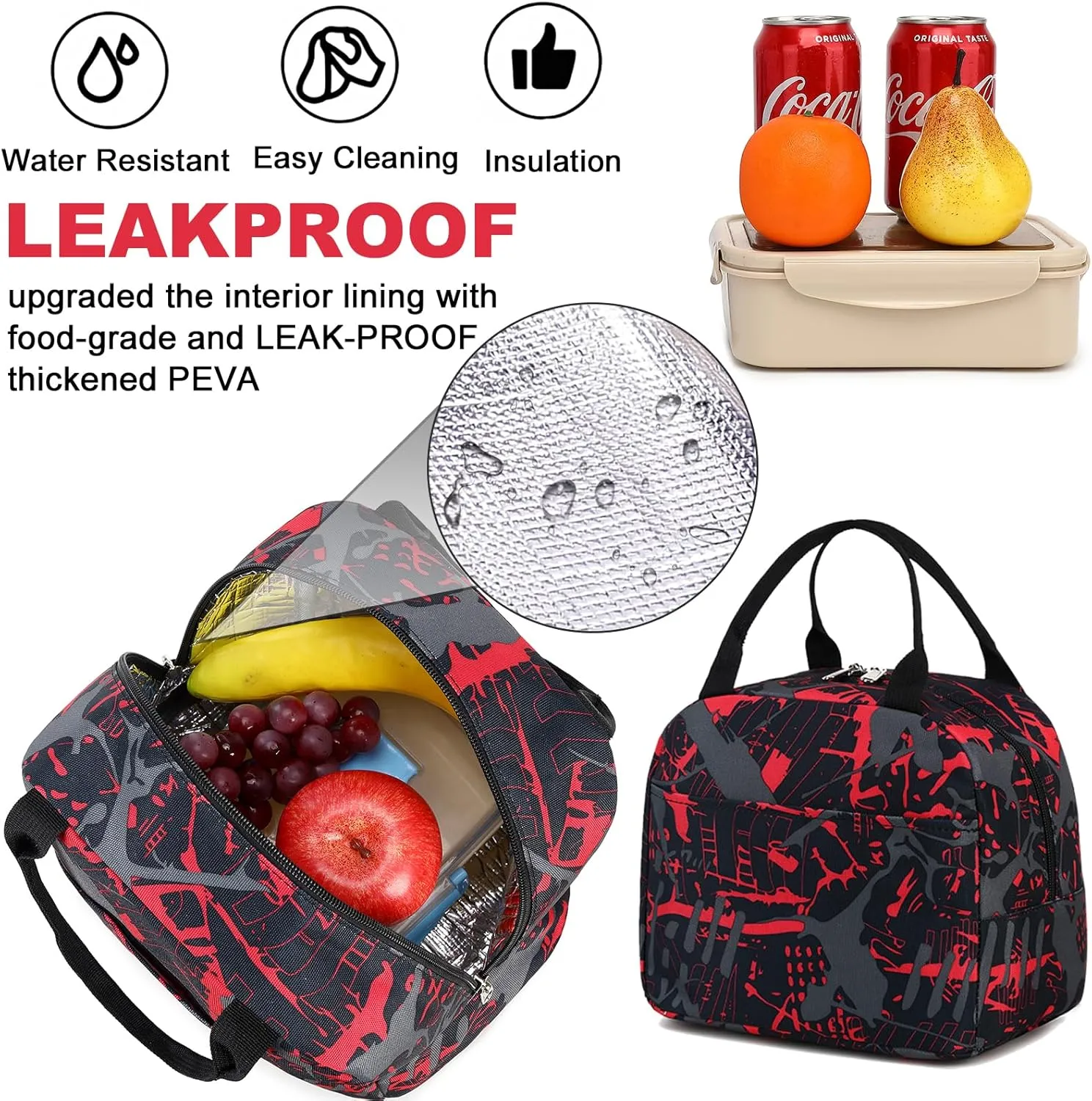 LEDAOU Backpack for Kids Boys School Bags Teen Bookbags Set School Backpack with Lunch Box and Pencil Case