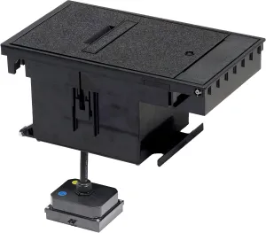 Legrand Wiremold XB814C520BK 2-Gang Outdoor Weatherproof Ground Box Assembly, 20 Amp Duplex Receptacles, Black (1 Pack)