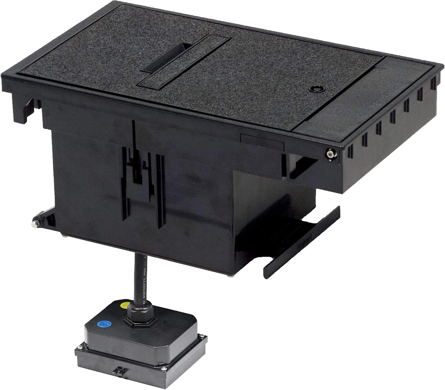 Legrand Wiremold XB814C520BK 2-Gang Outdoor Weatherproof Ground Box Assembly, 20 Amp Duplex Receptacles, Black (1 Pack)
