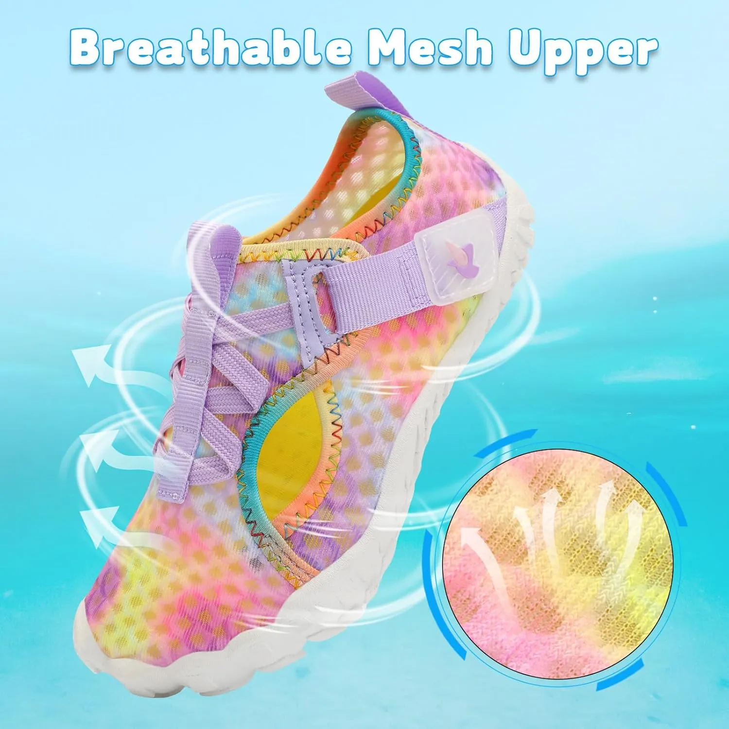 LeIsfIt Kids Water Shoes Boys Girls Swim Beach Shoes Toddler Barefoot Water Sport Shoes Quick-Dry Lightweight Aqua Socks Pool Sand Shoes