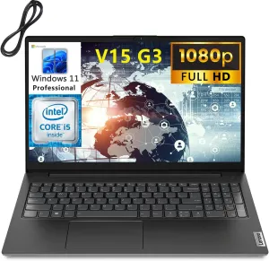 Lenovo 2023 V15 G3 Business Laptop Computer, 15.6" FHD Display, 12th Gen Intel 10 Cores i5-1235U (Beat i7-1195G7), 16GB DDR4 RAM, 512GB PCIe SSD, WiFi, BT 5.1, Windows 11 Pro, AZ-XUT Cable