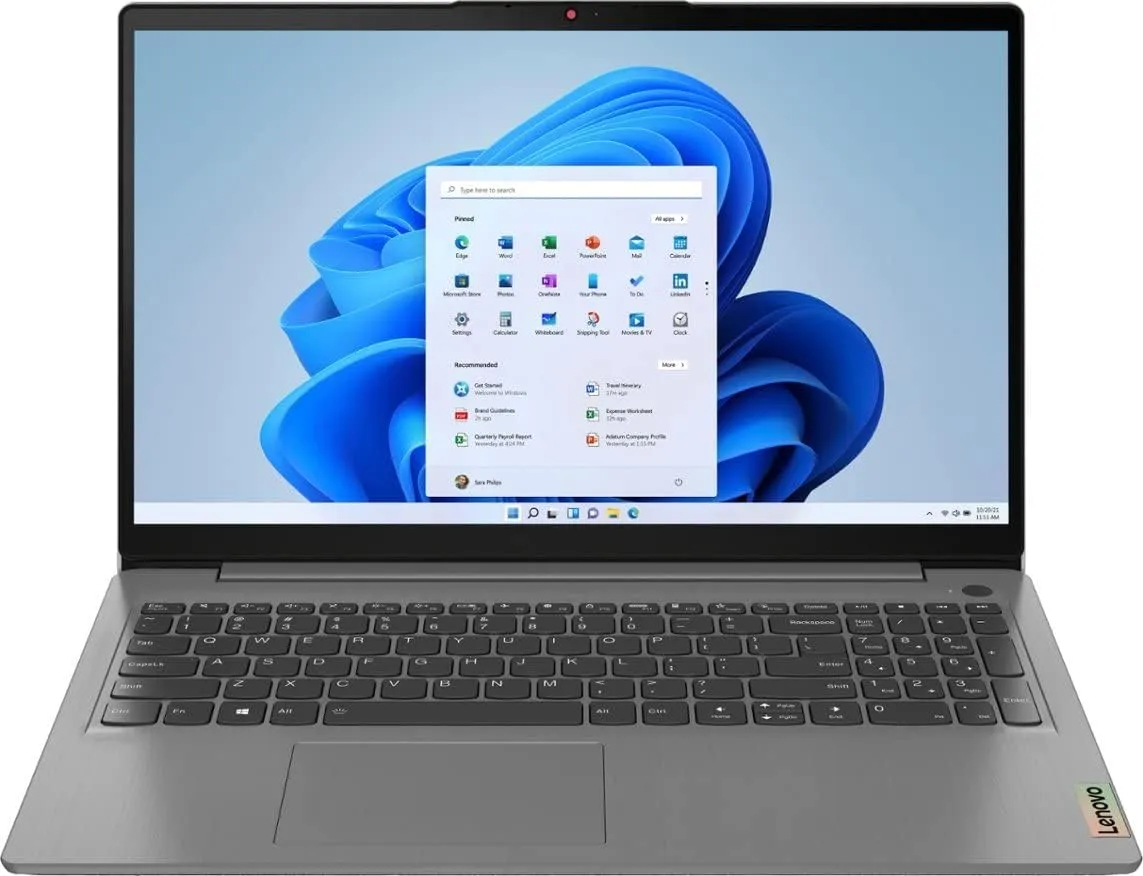 Lenovo IdeaPad 3 15ITL6 Laptop 2023-15.6" FHD Touch Intel UHD Graphics - Intel Core i3-1115G4 2 Cores - 8GB DDR4 256GB NVMe SSD -Wi-Fi 6- Win11 Pro 32GB USB - Arctic Grey