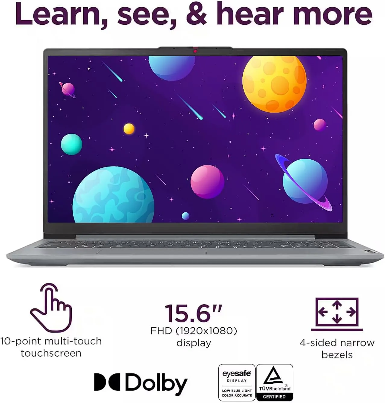 Lenovo IdeaPad Slim 3 Laptop, 15.6" FHD Touchscreen Laptop, 8-Core AMD Ryzen 7 5825U, 16GB RAM, 512GB SSD, Keypad, SD Card Reader, Portable SSD   2019 Lifetime Office   Stylus Pen, Win 11 Home