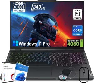 Lenovo Legion Pro 5i Gaming Laptop - Intel 24-Core i9-14900HX, GeForce RTX 4070, 16" WQXGA 240Hz Display, RGB Backlit KB, Win 11 Pro, w/Office Lifetime & External DVD Drive (64GB DDR5 4TB SSD)