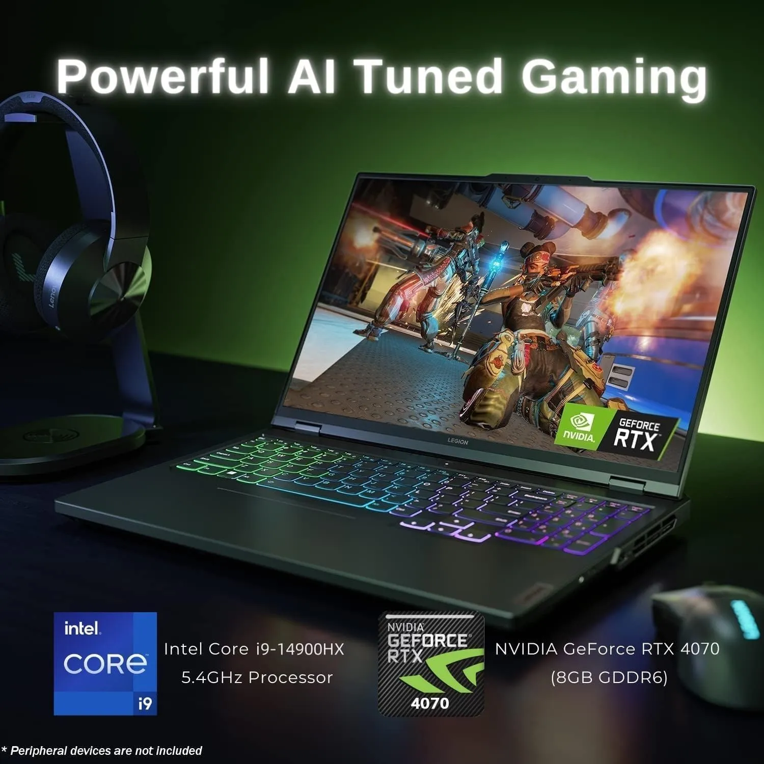 Lenovo Legion Pro 5i Gen 9 Gaming Laptop, Intel i9-14900HX Up to 5.80 GHz, GeForce RTX 4070, 16" WQXGA 240Hz, 64 GB DDR5, 2 TB SSD, WiFi 6E, RGB Backlit KB, Windows 11 Pro & Office Lifetime License
