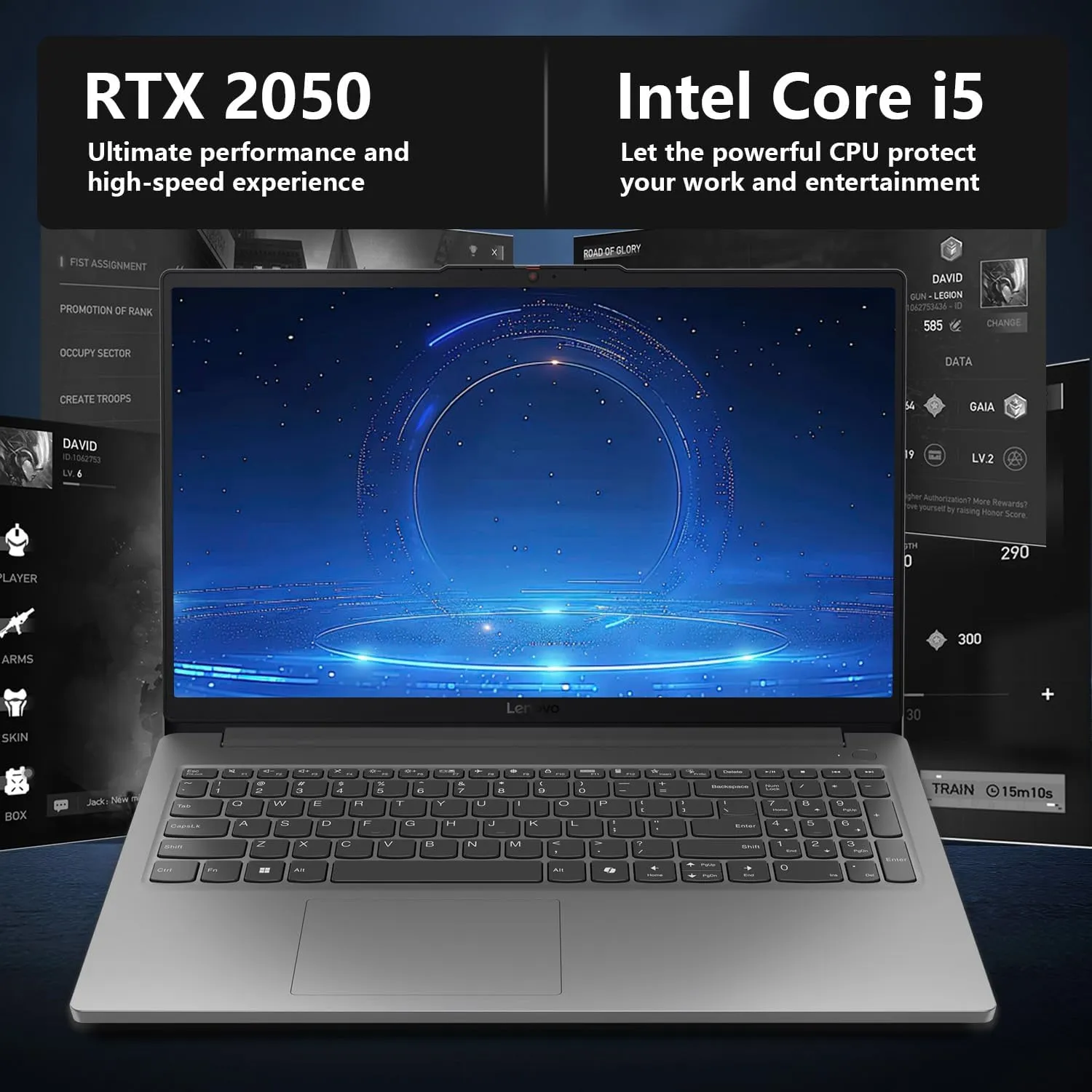 Lenovo LOQ AI-Powered Gaming Laptop, 15.6 FHD 144Hz, Intel i5-12450HX, NVIDIA GeForce RTX 2050, 32GB DDR5 RAM, 1TB SSD, Touchpad, Bundle with PCO Notebook Folding Radiator, Laptop Cooler