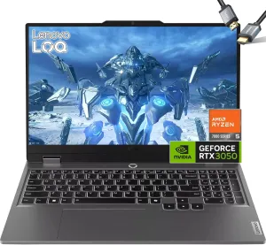 Lenovo LOQ Gaming Laptop 2024 - AMD Ryzen 5 7235HS Beat i5-11320H - 15.6" FHD IPS Display 144Hz -NVIDIA GeForce RTX 3050-44GB RAM - 1TB PCIe SSD -Backlit Keyboard -Windows 11 -G-SYNC -HDMI Cable