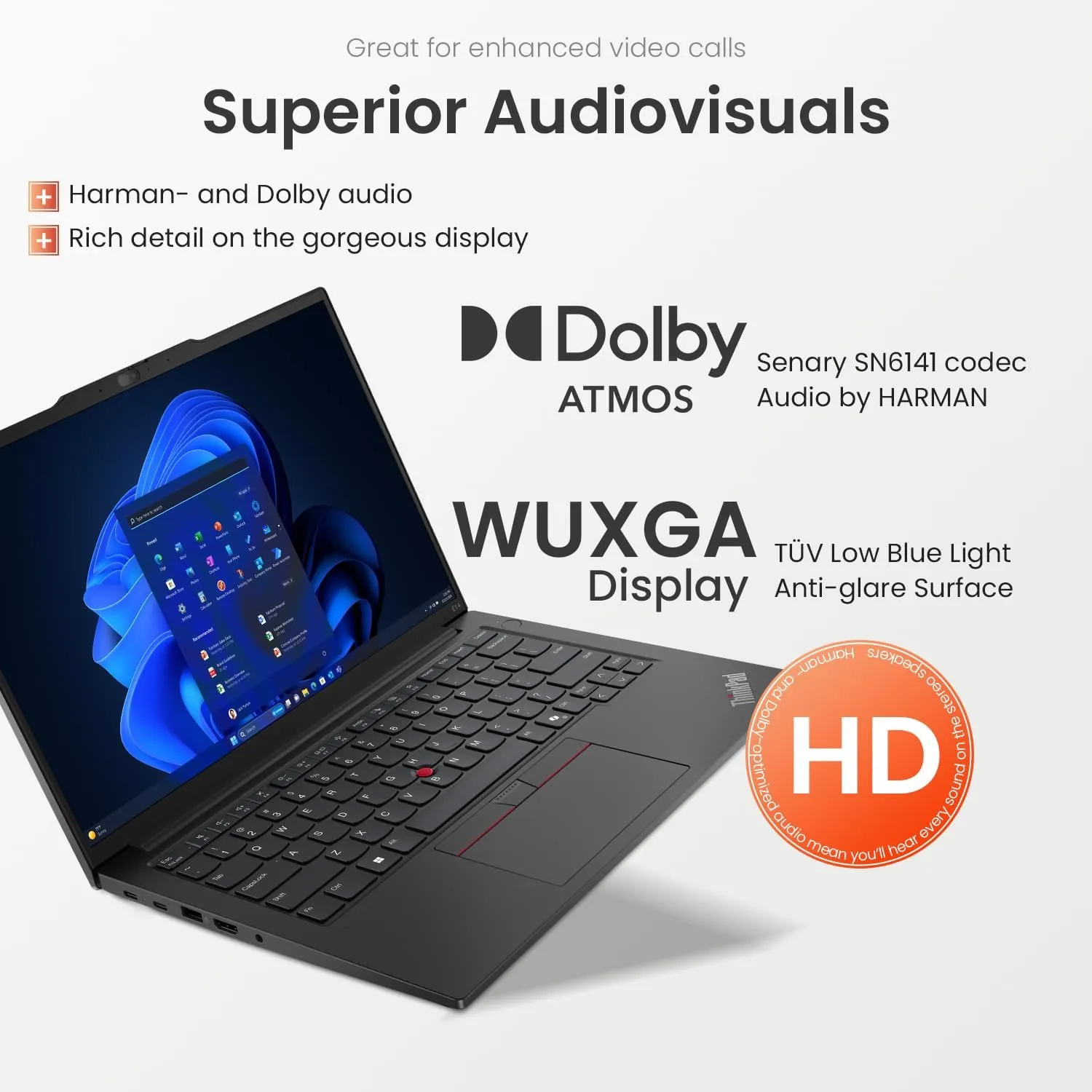 Lenovo ThinkPad E14 Gen 6 Business Laptop, 14" FHD  Display, AMD Ryzen 5 7535U, 16GB DDR5 RAM, 512GB SSD, Fingerprint, Backlit, Wi-Fi 6, Windows 11 Pro, Bundle with Targus USB-C 100W Docking Station