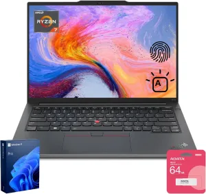 Lenovo ThinkPad E14 Gen 6 Laptop | 14" WUXGA | AMD Ryzen 7 7735U | 64GB DDR5 | 2TB SSD | Fingerprint | Backlit Keyboard | HDMI | Wi-Fi 6 | Windows 11 Pro | Bundle with ADATA 64GB USB Flash Drive