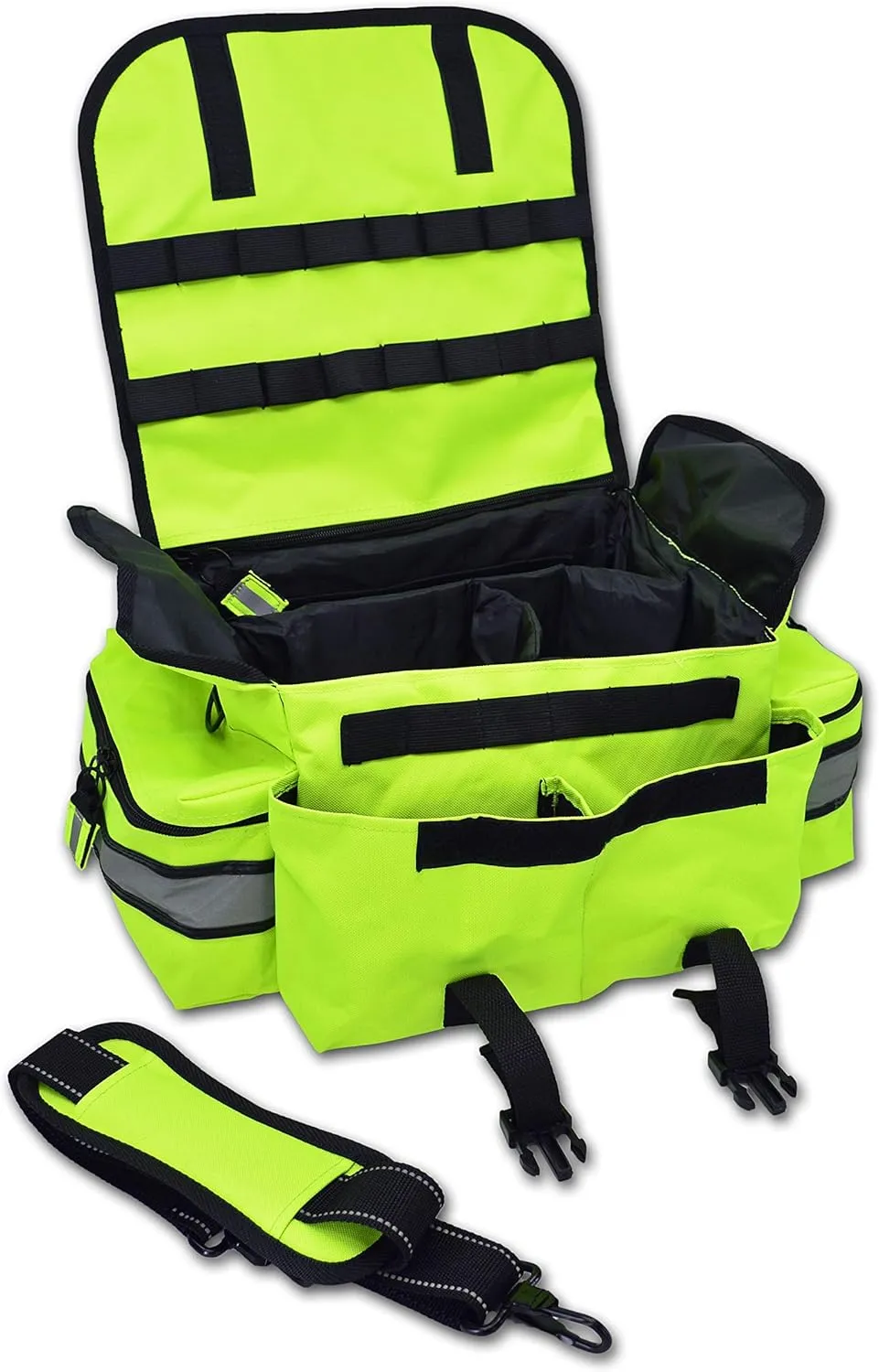 Lightning X Customizable Small Medic First Responder EMT Trauma Bag w/Embroidered Name Patch - FLUORESCENT YELLOW