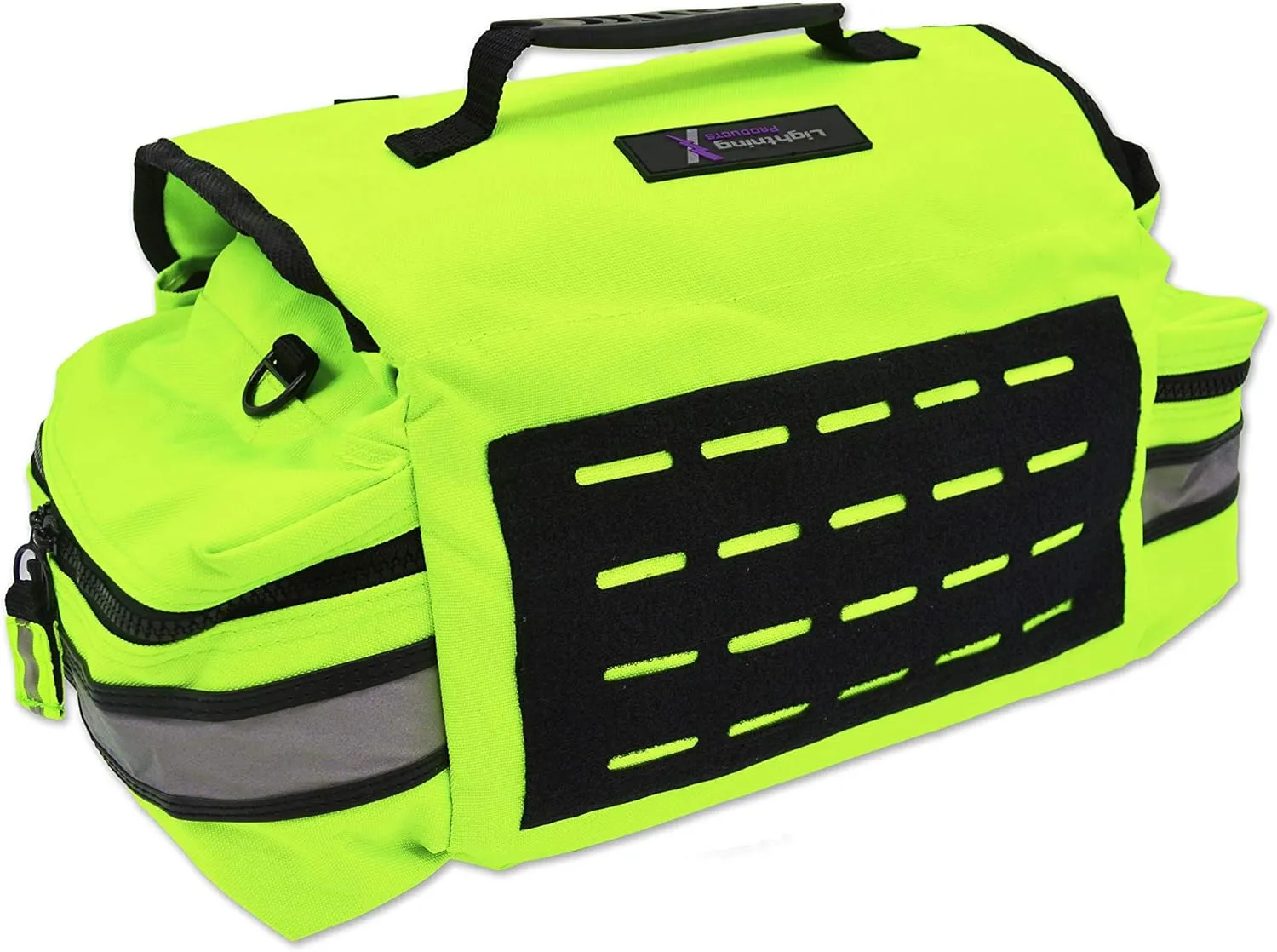 Lightning X Customizable Small Medic First Responder EMT Trauma Bag w/Embroidered Name Patch - FLUORESCENT YELLOW