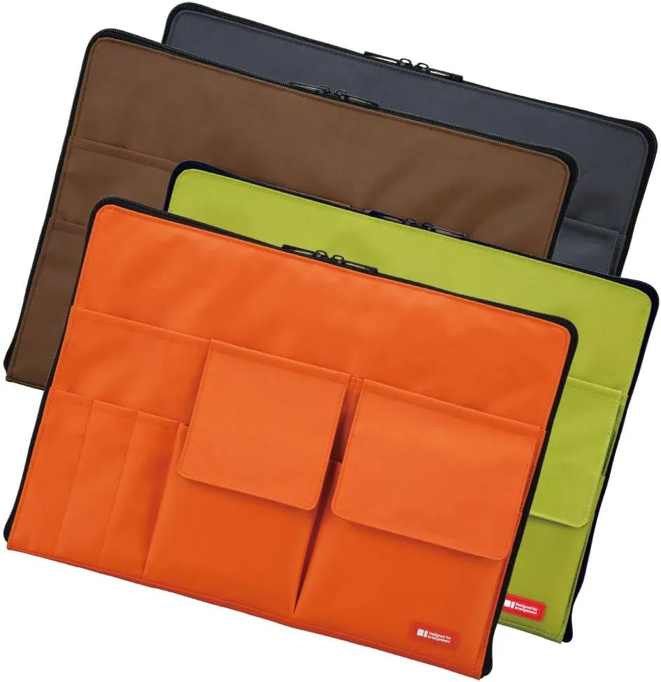LIHIT LAB Laptop Sleeve with Storage Pockets (Bag-in-Bag), 10 x 13.8 Inches, Brown (A7554-9)