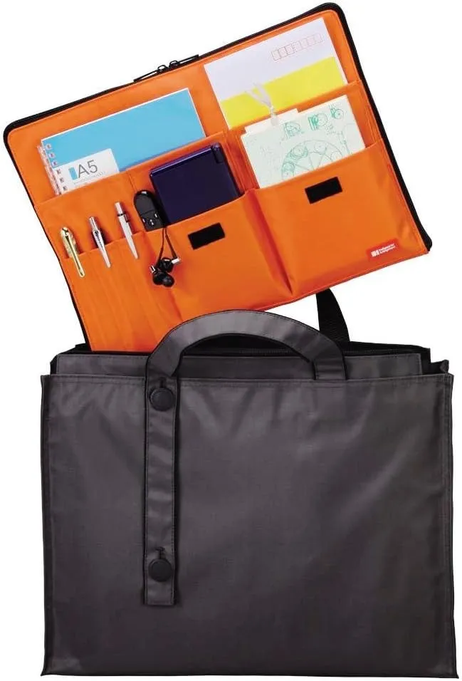 LIHIT LAB Laptop Sleeve with Storage Pockets (Bag-in-Bag), 10 x 13.8 Inches, Brown (A7554-9)