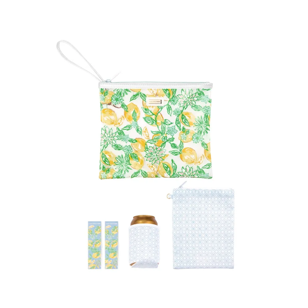 Lilly Pulitzer Beach Day Pouch-Make Lemonade