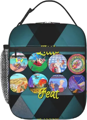 Little Music Feat Lunch Bags Reusable Lunch Box Portable Leakproof Tote Bag Lunch Container Meal Holder Beautiful Handbag Zipper Cooler Bags for Work