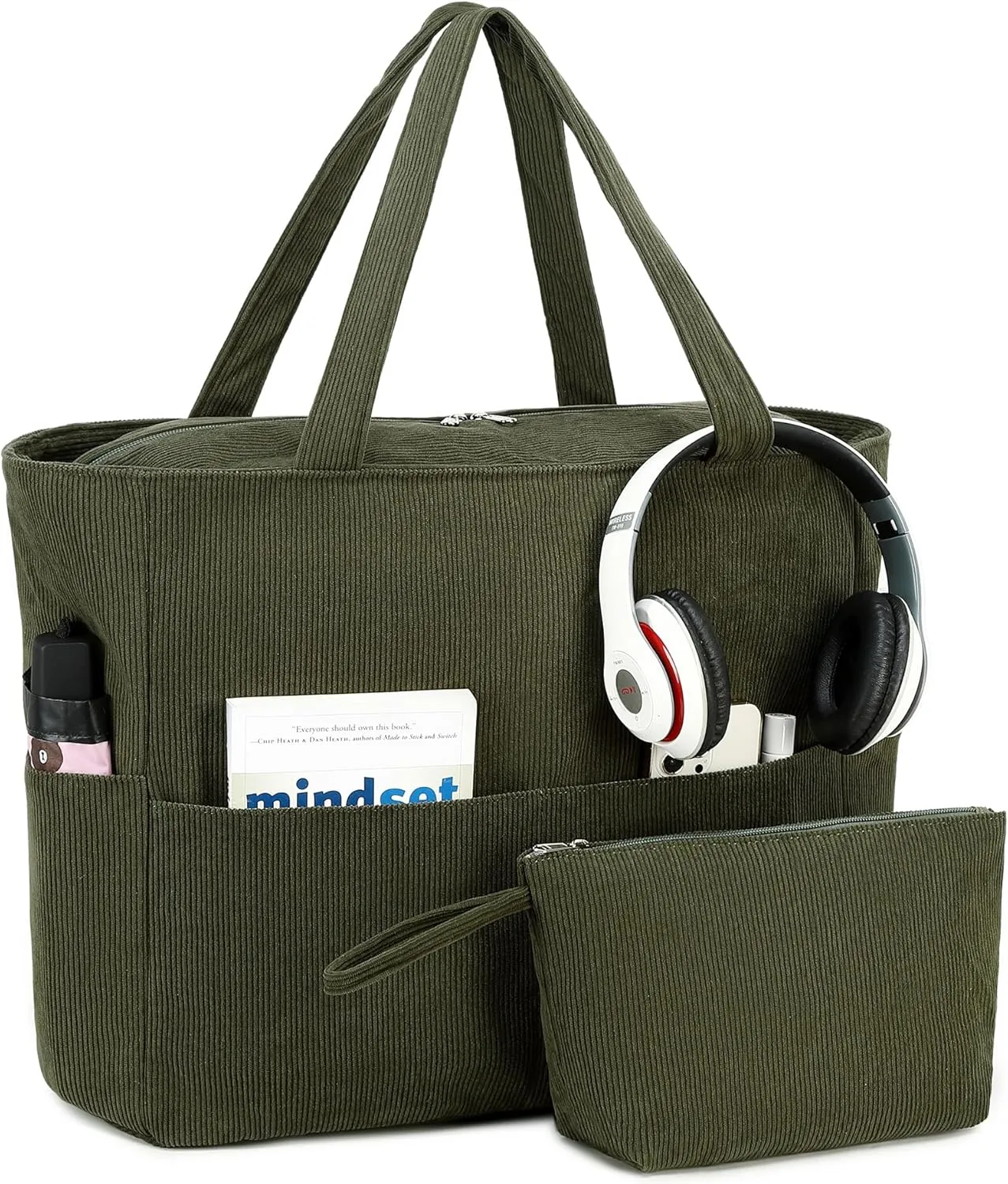 LOIDOU Large Beach Tote Bag Waterproof Sandproof Beach Pool bag with Zipper & Wet Pockets Shoulder Bag Travel Teacher Grocery