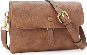 LOUXIFENG Anti Theft Small Crossbody Purses for Women, RFID Blocking Vegan Leather Crossbody Bag