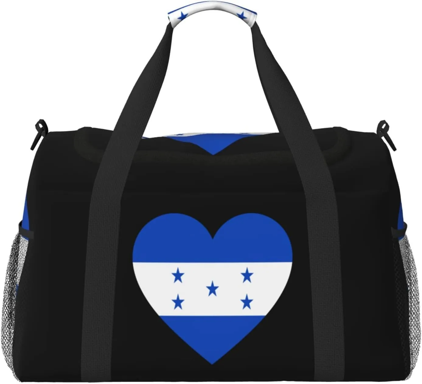 Love Honduras Flag Travel Duffel Bag Large Foldable Waterproof Overnight Bag For Beach Swim Bags Pool Sports Gym