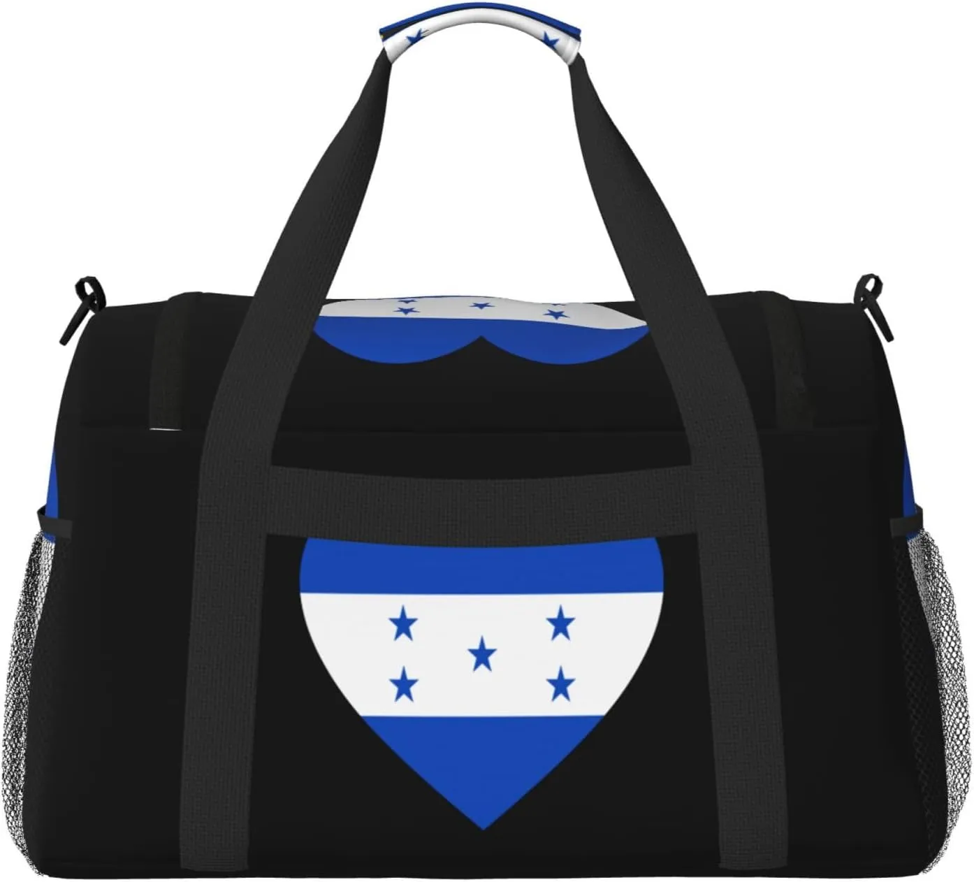 Love Honduras Flag Travel Duffel Bag Large Foldable Waterproof Overnight Bag For Beach Swim Bags Pool Sports Gym