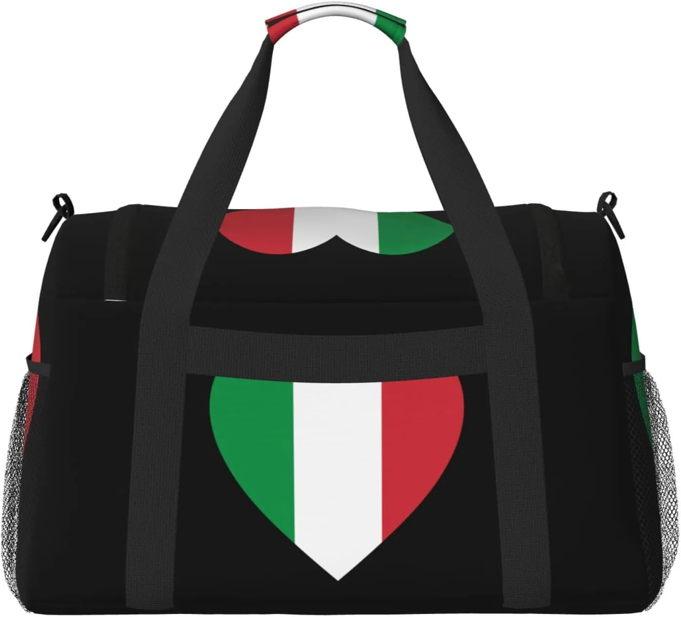 Love Italy Flag Travel Duffel Bag Large Foldable Waterproof Overnight Bag For Beach Swim Bags Pool Sports Gym